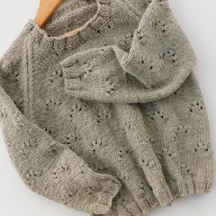 Sweater Lovely gris claro - EntramadoSur. Moda infantil sostenible