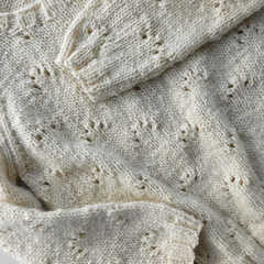 Sweater Lovely blanco crudo - EntramadoSur. Moda infantil sostenible