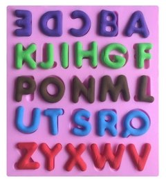 Molde Silicone Alfabeto Letras Maiúsculas e Minúsculas (2 Pçs) Pasta Americana Biscuit M04 - comprar online