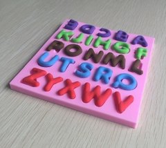 Molde Silicone Alfabeto Letras Maiúsculas e Minúsculas (2 Pçs) Pasta Americana Biscuit M04 na internet