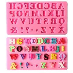 Molde Silicone Alfabeto Decorado Letras Pasta Americana M05 - comprar online