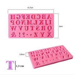 Molde Silicone Alfabeto Decorado Letras Pasta Americana M05 na internet