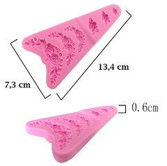 Molde Silicone Com Rosas Rosa Pasta Americana Biscuit na internet