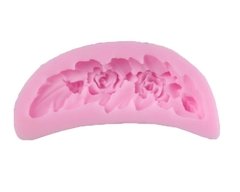 M109 Molde Silicone Decoração Bolo Rosa Pasta Americana Biscuit - comprar online