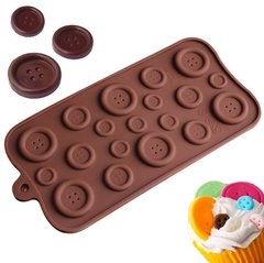 Molde Silicone Botões Botão Pasta Americana Biscuit Chocolate M27