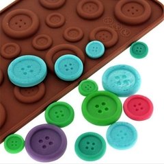 Molde Silicone Botões Botão Pasta Americana Biscuit Chocolate M27 - comprar online