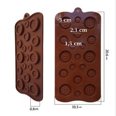 Molde Silicone Botões Botão Pasta Americana Biscuit Chocolate M27 na internet