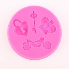 Molde Silicone Coroa Chave Moto Pasta Americana Biscuit M41 na internet