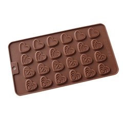 Molde Silicone Coração Chocolate Pasta Americana Biscuit M33