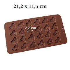 Molde Silicone Coração Chocolate Pasta Americana Biscuit M33 na internet