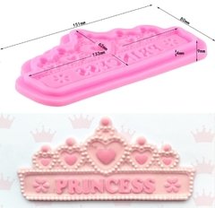 Molde Silicone Coroa Princess Grande Pasta Americana Biscuit M40 na internet