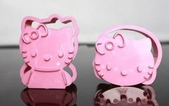 Cortadores De Biscoito Personagem Hello Kitty Com Carimbo 3d - comprar online