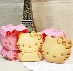 Cortadores De Biscoito Personagem Hello Kitty Com Carimbo 3d