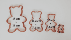 Cortador Urso Biscoito Pasta Americana 4 Pçs P38 - comprar online