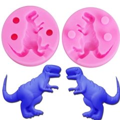 M51 Molde Silicone Dinossauro 3d Pasta Americana Biscuit