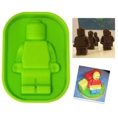 M73 Molde Silicone Boneco Lego 3D Pasta Americana Chocolate