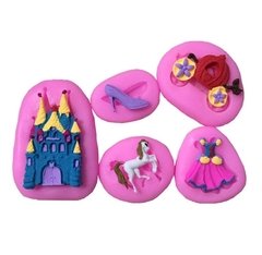 Molde Silicone Kit Princesa Pasta Americana Biscuit M119