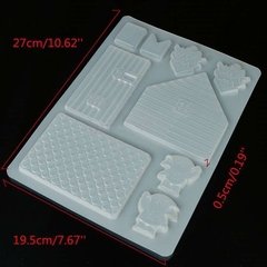 M121 Molde Silicone Casa Natal Chocolate Pasta Americana