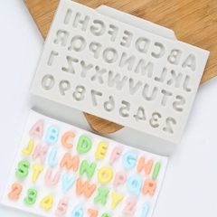 M146 Molde de Silicone Mini Alfabeto Letras Números Pasta Americana Biscuit - Coisas da  Lua