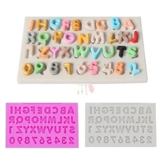 M146 Molde de Silicone Mini Alfabeto Letras Números Pasta Americana Biscuit - loja online