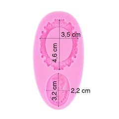 Molde De Silicone Para Confeitaria - Moldura E Medalhão M90 - Coisas da  Lua