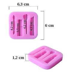 Molde Silicone Maquiagem Batom Pasta Americana Biscuit M76 na internet