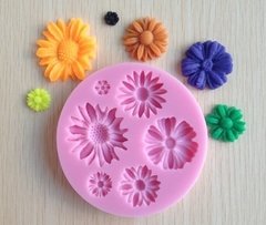 Molde De Silicone Flor Com 6 Flores - Pasta Americana e Biscuit M62 na internet