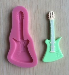 M66 Molde De Silicone Guitarra - Para Culinária / Confeitaria