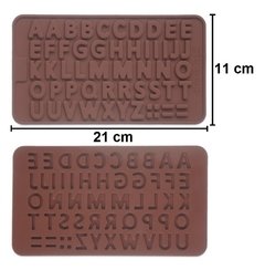 Forma Molde Silicone Letras Alfabeto Chocolate Confeitaria