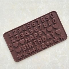 Forma Molde Silicone Números Chocolate Pasta Americana Biscuit - comprar online