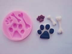 Molde De Silicone Confeitaria Cachorro, Osso, Pata, Pegada M29