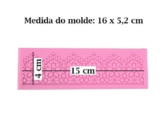 R37 Molde Silicone Barrado Flor para renda de açucar na internet