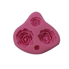 Molde de silicone com 4 rosas modelo B na internet