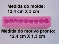 M107 Molde De Silicone Cordão De Rosas - Para Confeitaria - Coisas da  Lua