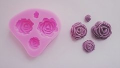 Molde De Silicone Para Confeitaria 4 Tamanhos De Rosa