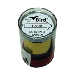 BIRD TECHNOLOGIES Elemento de Potencia en linea 7/8" a 1000 Watt para Wattmetro BIRD 43 en el Rango de Frecuencia de 25 a 60 MHz MOD: 1000A