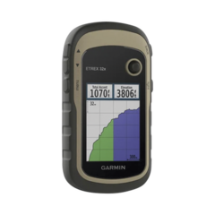 GARMIN GPS portátil eTrex 32x con memoria interna de 8 GB, pantalla de 2.2" a color, con mapa topográfico de carreteras y senderos incluido. 10-02257-00