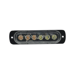 ECCO Luz direccional con 6 LEDS, color ambar/claro, 12-24 Vcc MOD: 1020-ADAW
