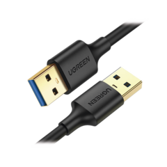 UGREEN Cable USB-A 3.0 a USB-A 3.0 / 1 Metro / Macho a Macho / Conector Niquelado / Núcleo de Cobre Estañado / Blindaje Múltiple / Velocidad 5Gbps / No Requiere Controlador / Compatible con USB2.0 Y USB 1.1 10370