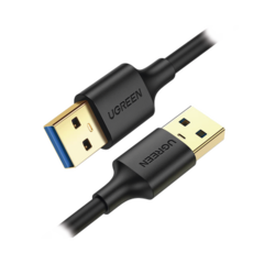 UGREEN Cable USB-A 3.0 a USB-A 3.0 / 2 Metros / Macho a Macho / Conector Niquelado / Núcleo de Cobre Estañado / Blindaje Múltiple / Velocidad 5Gbps / No Requiere Controlador / Compatible con USB2.0 Y USB 1.1 10371