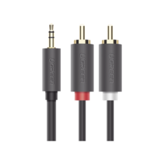 UGREEN Cable Adaptador de 3.5mm Macho a 2 RCA Macho / 3 Metros / Color Gris / Blindaje Múltiple / ABS / Alta Calidad 10512 on internet