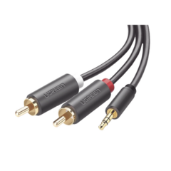 UGREEN Cable Adaptador de 3.5mm Macho a 2 RCA Macho / 5 Metros / Color Gris / Blindaje Múltiple / ABS / Alta Calidad 10513 - comprar en línea