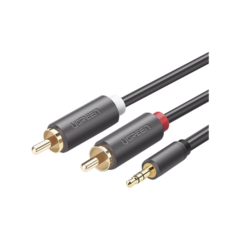 UGREEN Cable Adaptador de 3.5mm Macho a 2 RCA Macho / 5 Metros / Color Gris / Blindaje Múltiple / ABS / Alta Calidad 10513 on internet