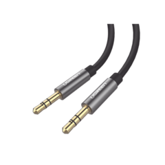 UGREEN Cable Auxiliar 5 Metros / Conector 3.5mm a 3.5mm / Macho a Macho / Cubierta de TPE / Carcasa de Aluminio / Color Negro 10737