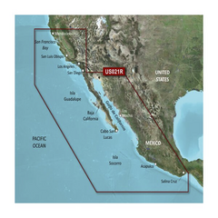 GARMIN Mapa VUS021R US, Mendocino, Salina Cruz y costas mexicanas. MOD: 10-C0722-00