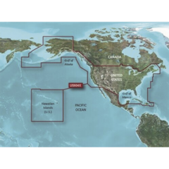 GARMIN Mapa HXUS604X todas las costas de EE.UU y las costas del oeste de Canada. MOD: 10-C1018-20