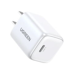 UGREEN Cargador Mini de 30W serie Nexode | 1 USB-C de Carga Rápida | Tecnología GaN II | Power Delivery 3.0 | Quick Charge 4.0 | Carga Inteligente | Múltiple Protección | Mayor Eficiencia Energética | Color Blanco 15329