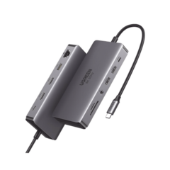 UGREEN HUB USB-C (Docking Revodok Pro 211) 11 en 1 | 2 Puertos HDMI 8K,4K@60Hz | USB-C 3.2 (10Gbps) | 2 USB-A 3.2 (10Gbps) | USB-A 3.0 (5Gbps) | USB-C PD Carga 100W | RJ45 (Gigabit Ethernet) | SD + Micro SD (TF) Simultáneo | Jack Audio 3.5mm. 15965