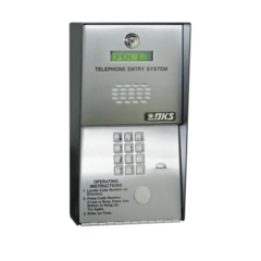 DKS DOORKING Audioportero telefónico / 600 números telefónicos / Control para 2 puertas / Gabinete para sobreponer/ Marcación a 16 digitos / Linea análoga o digital 1802-082