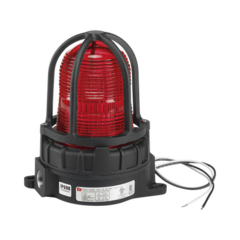FEDERAL SIGNAL INDUSTRIAL Luz de advertencia LED para ubicaciónes peligrosas, montaje para superficies, 24Vcc, rojo MOD: 191XLS024R